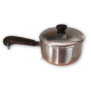 Vintage Revere Ware 2 Quart Sauce Pan Pot W/ Lid Copper Clad USA
